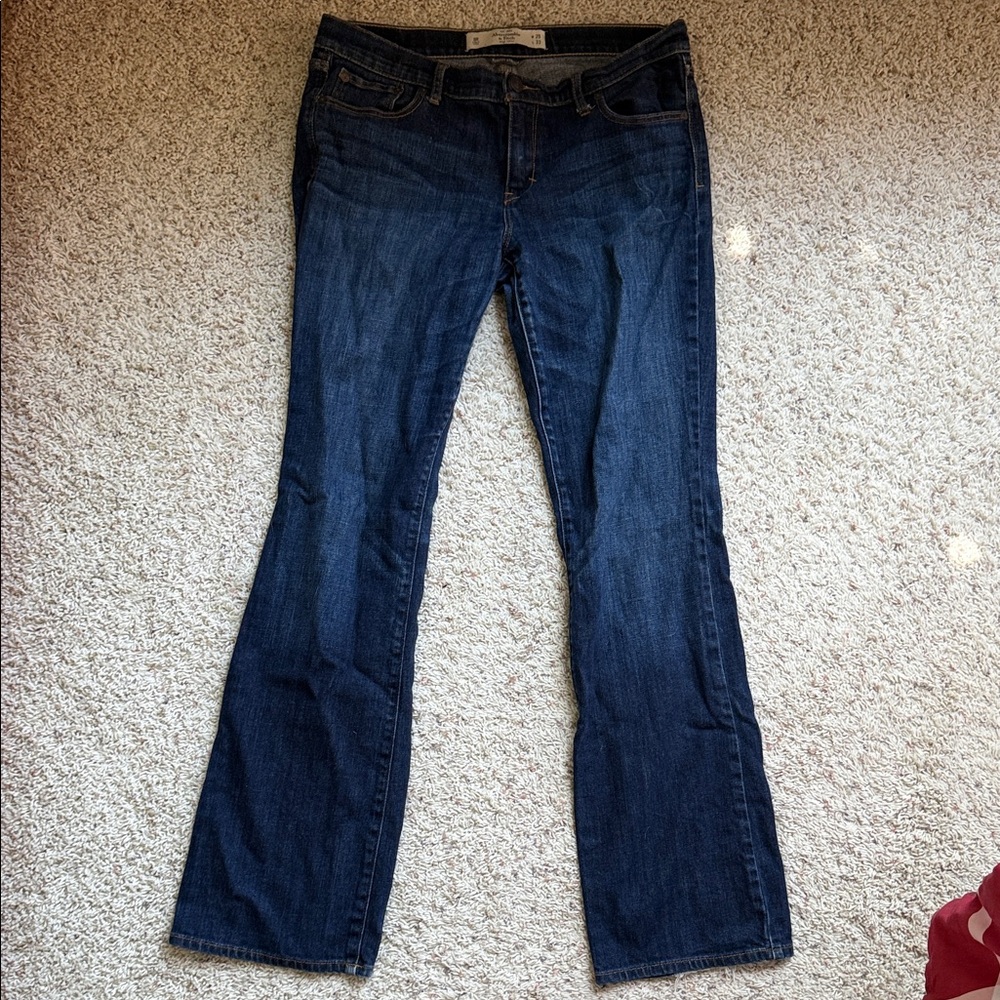 Abercrombie & Fitch Dark Blue Boot Cut Jeans